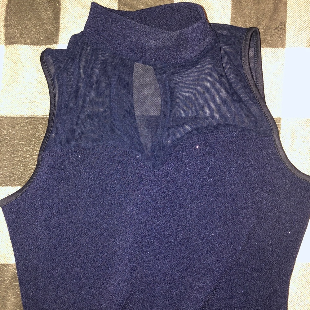 Blue body-con dress